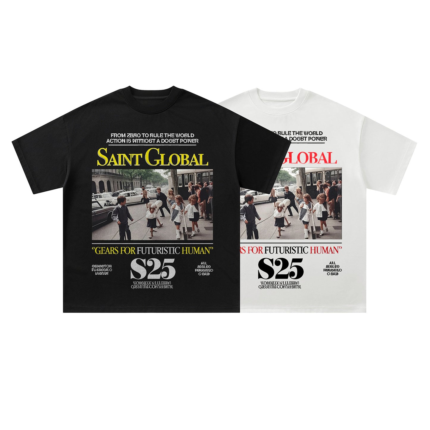 Harajuku Street Style Portrait Print T-Shirt for Men & Women