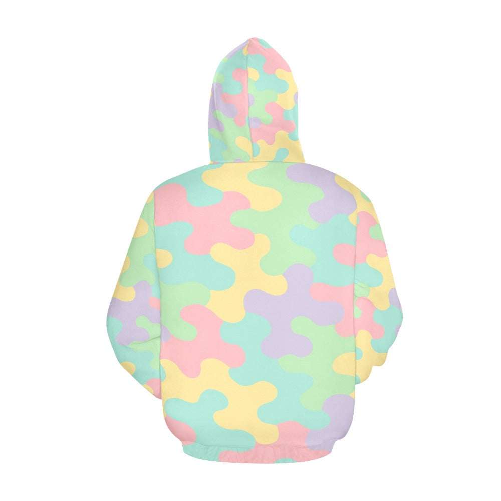 Harajuku Pastel Rainbow Camo Hoodie