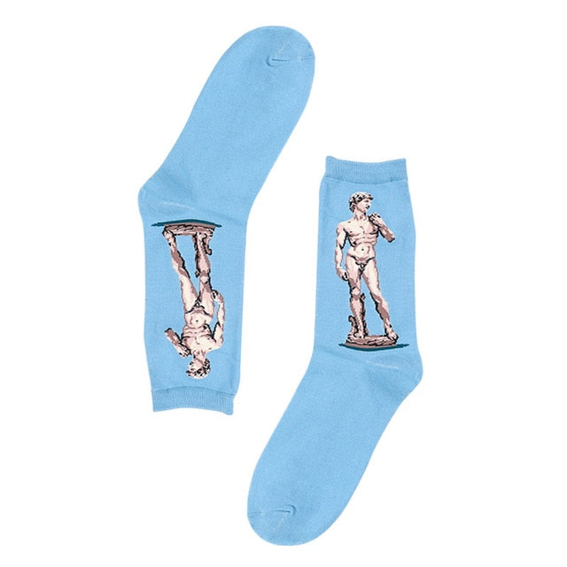 3D Retro Starry Night Art Socks – Unisex Funny Vintage Design