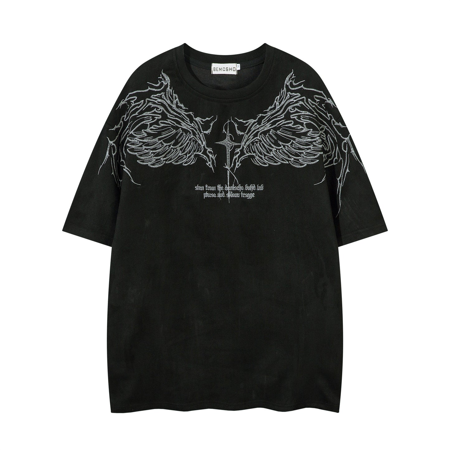 Harajuku Style Embroidered Short Sleeve T-Shirt