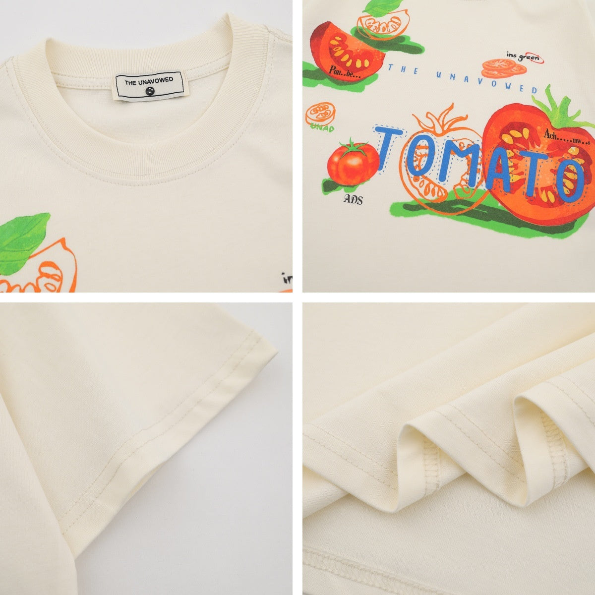 Tomato Print Loose Fit T-Shirt - Harajuku Style