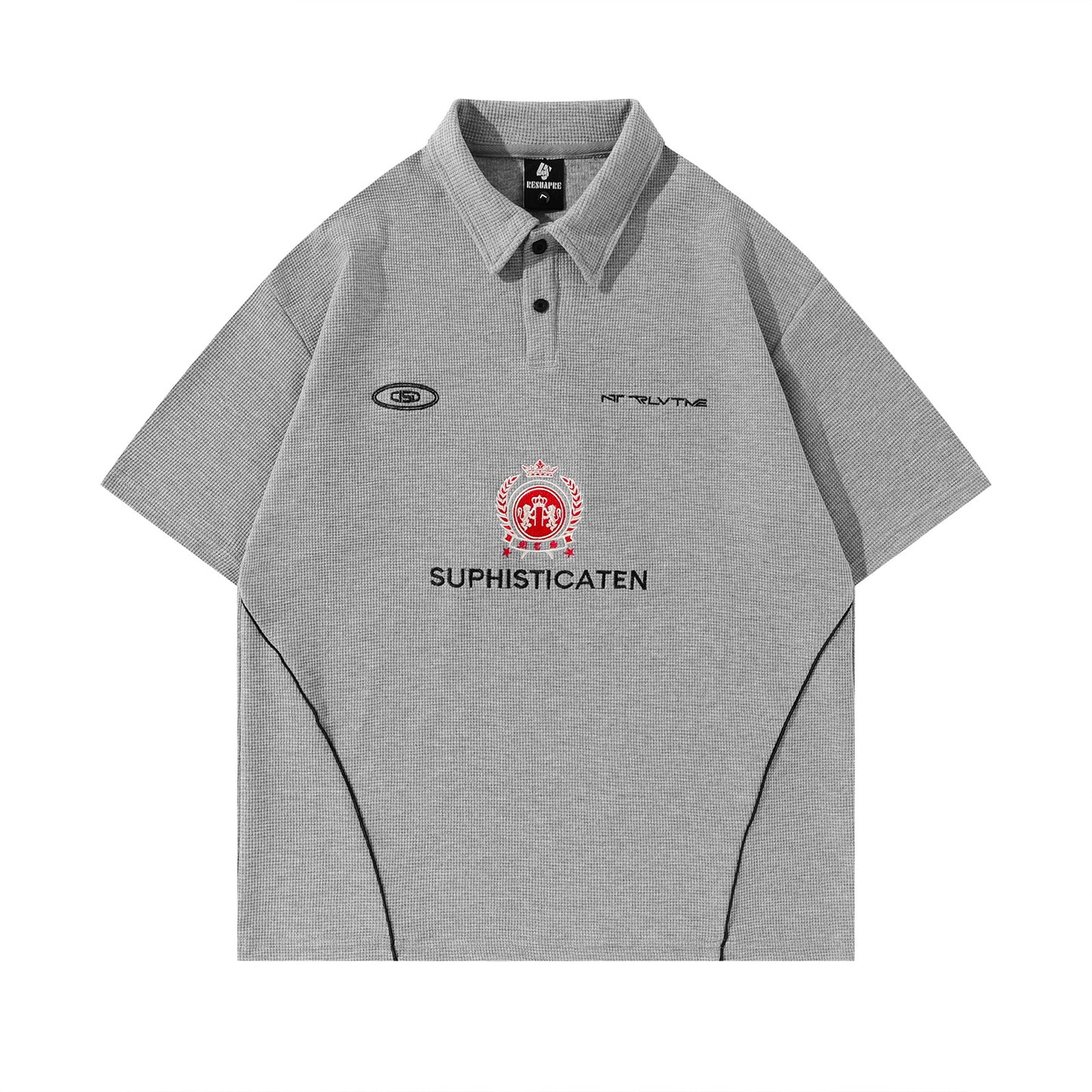 Retro Letter Embroidery Casual Short Sleeve T-Shirt