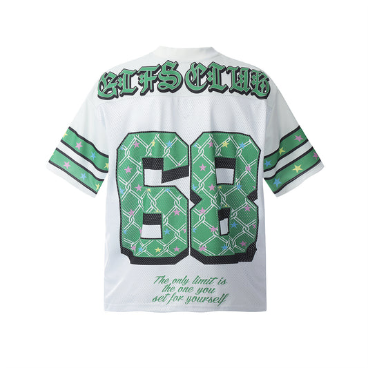 Retro Color Block V-Neck T-Shirt - Unisex Casual Tee