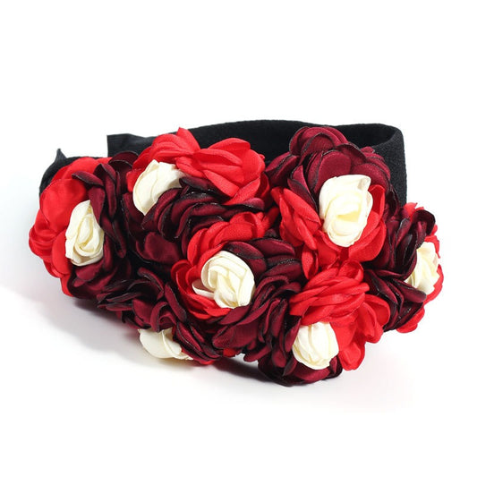 Handmade Fabric Side 3D Flower Headband