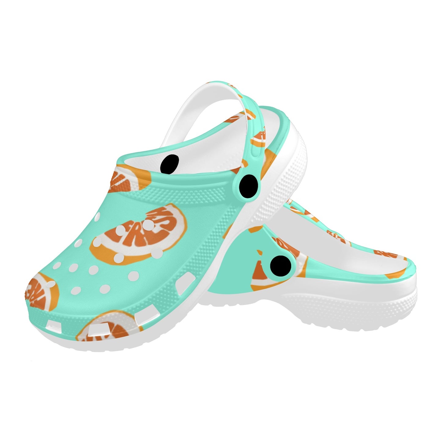 Grapefruit Pattern Print Adults Clogs