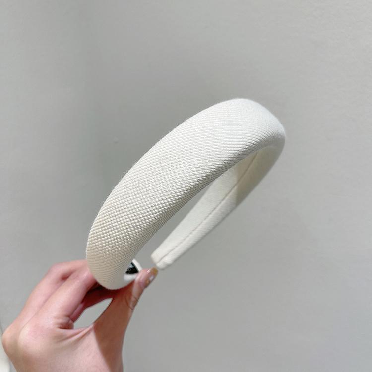 Korean Khaki Wide-Brimmed Sponge Headband