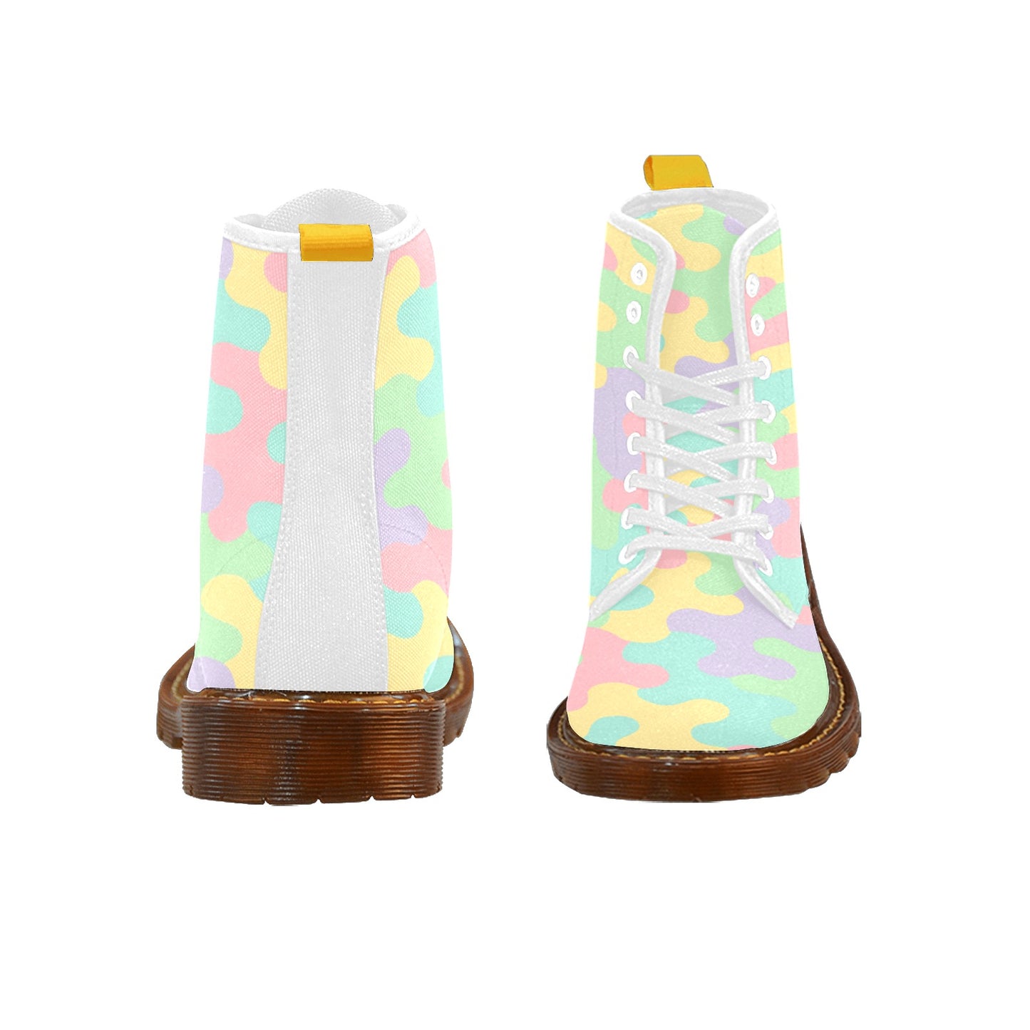 Men's Harajuku Pastel Rainbow Camo Boots