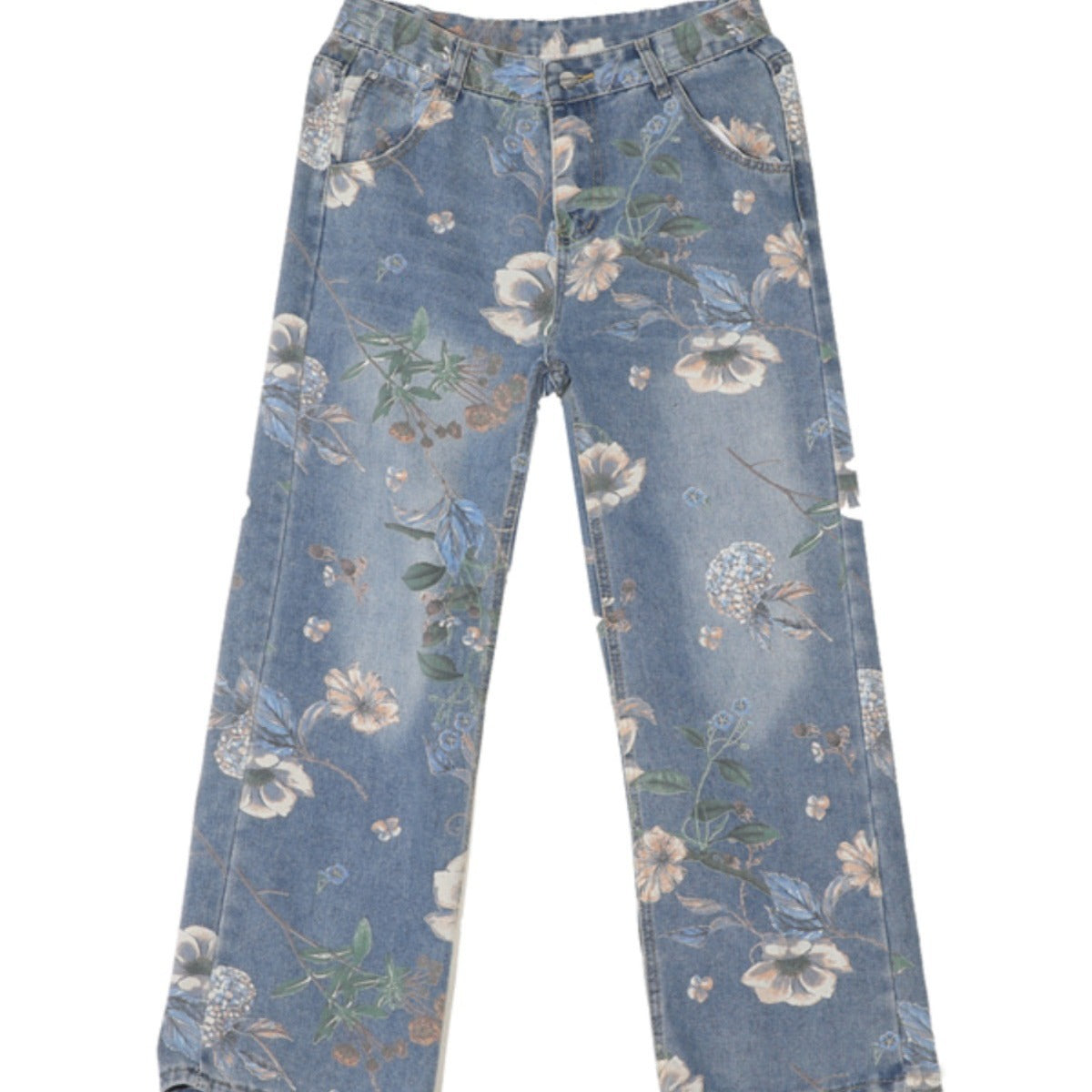 Harajuku Street Fashion Printed Jeans for Men
