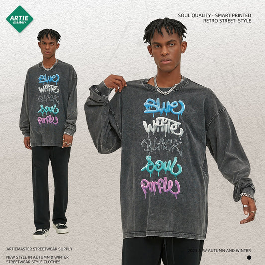 250g Washed Old Men - Harajuku Style Cotton Shirt