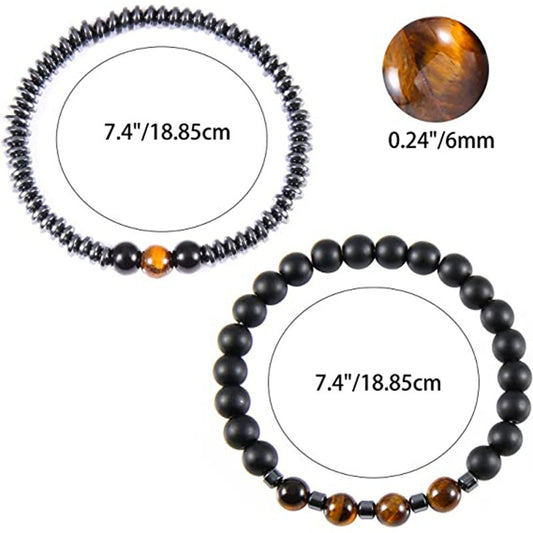 Harajuku Style Tiger Eye Stone Beaded Bracelet