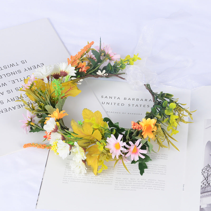 Chrysanthemum Flower Garland Headband