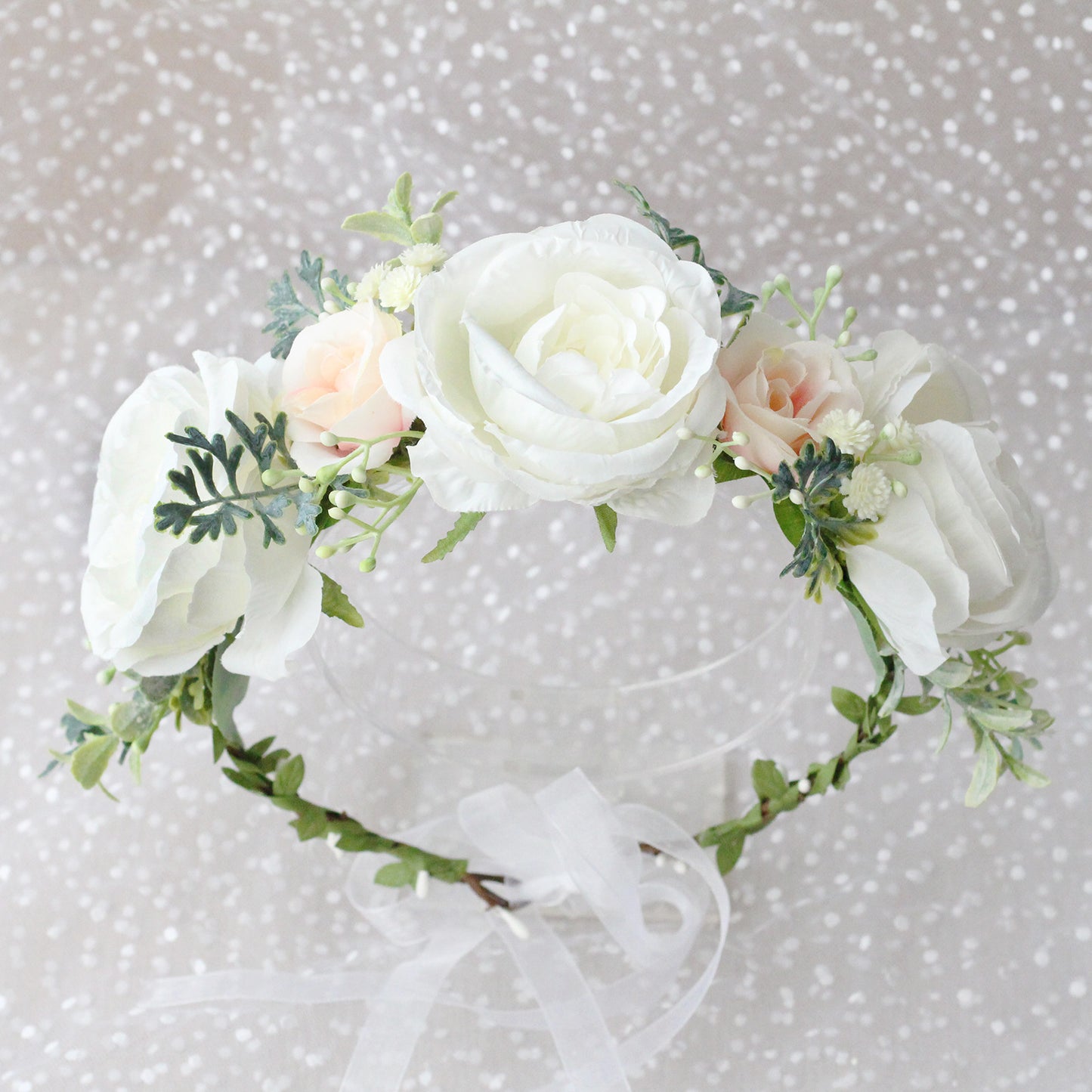 Korean Style Peony Flower Crown Headband