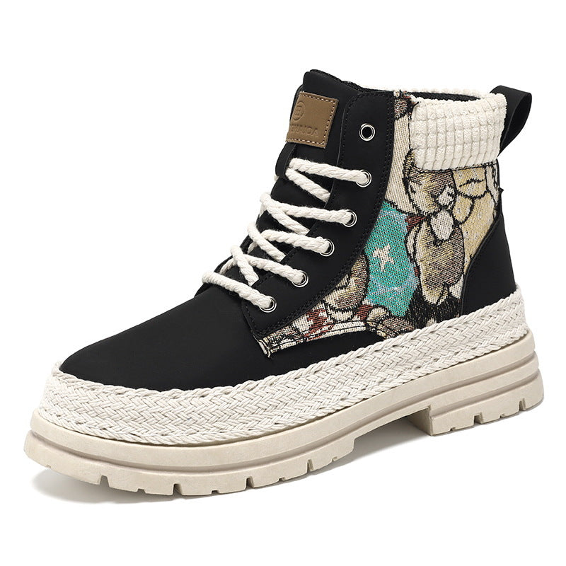 Harajuku Style Boots for Men - Versatile High Top Workwear