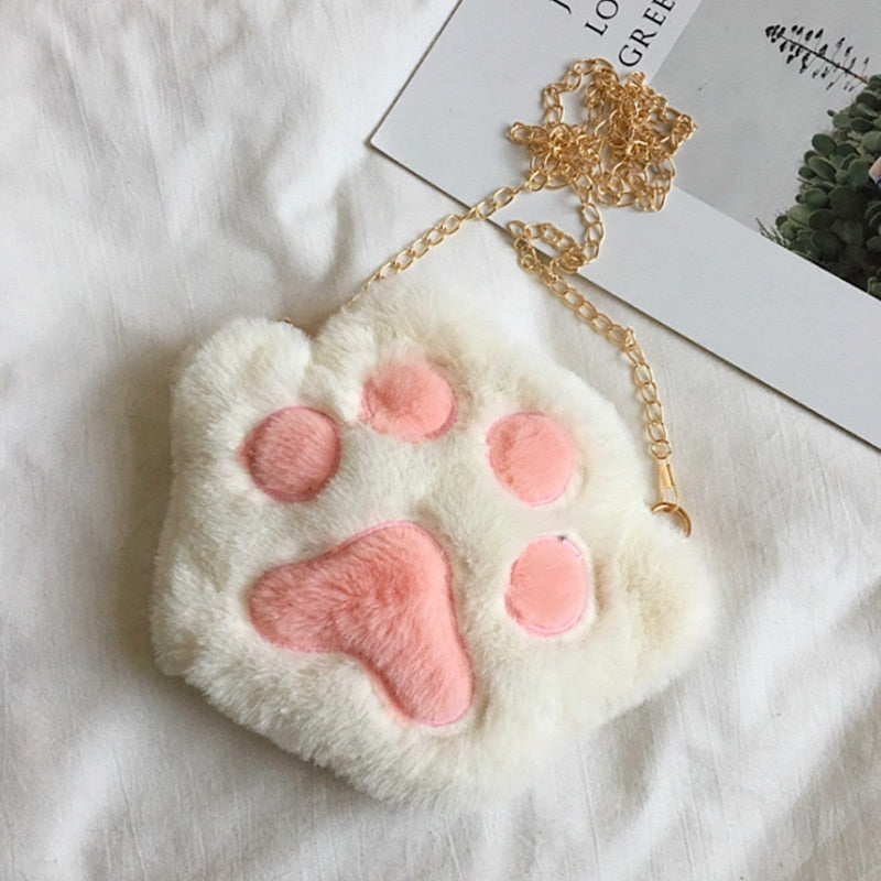 Cute Bear Paw Plush Coin Purse for Kids