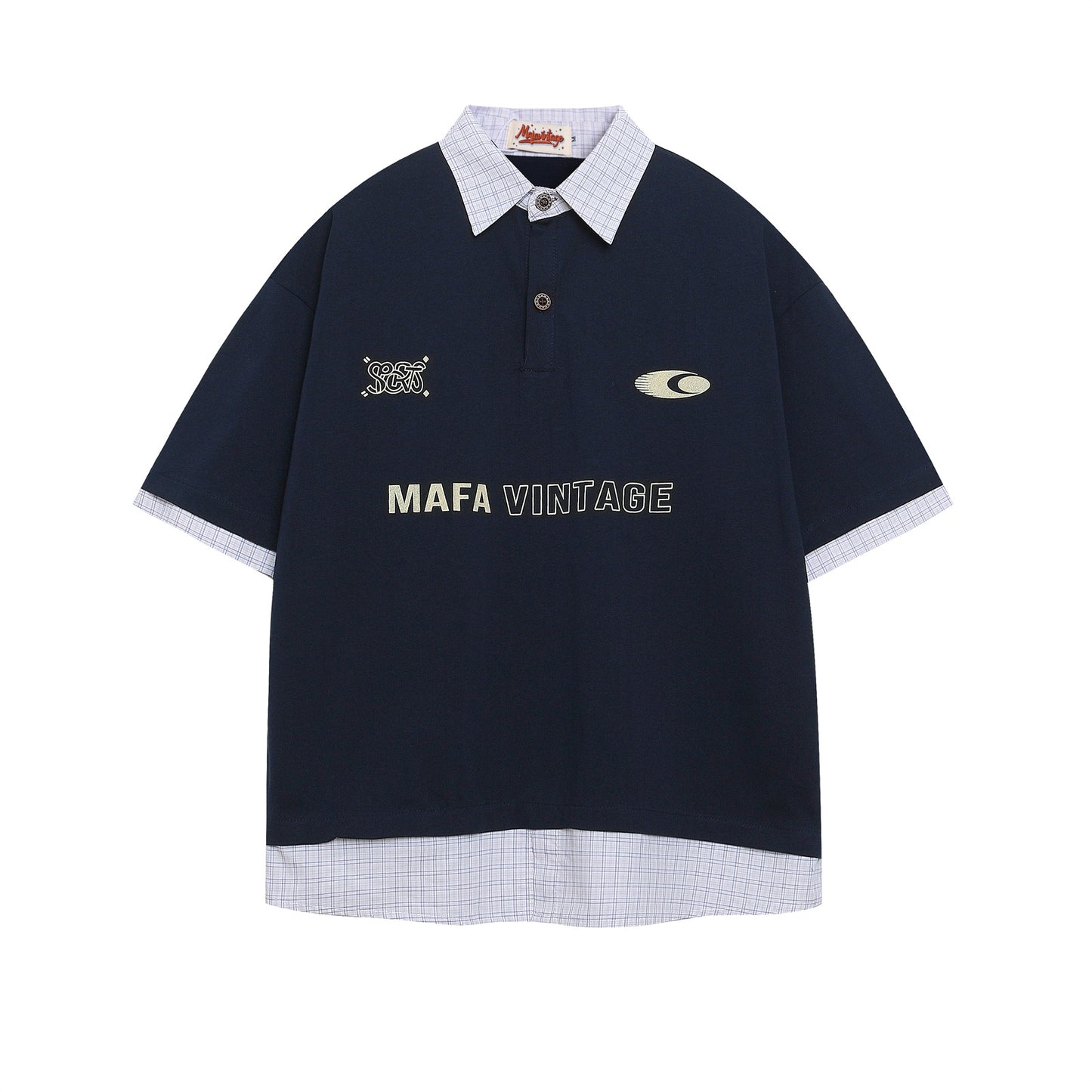 Letter Print Fake Two-Piece T-Shirt