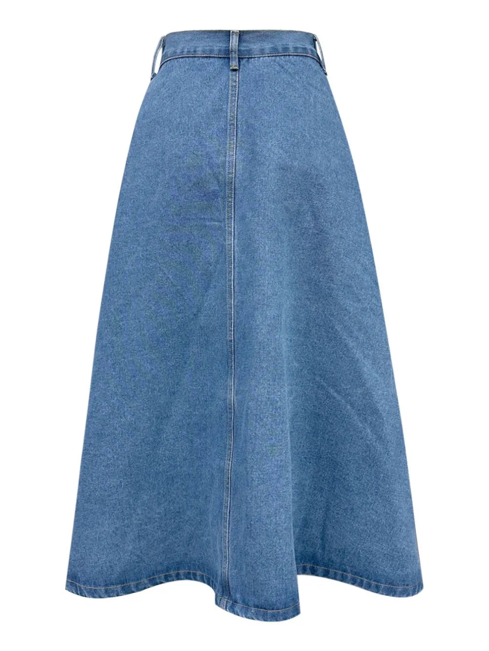 Playful High Waist Big Swing Denim Skirt