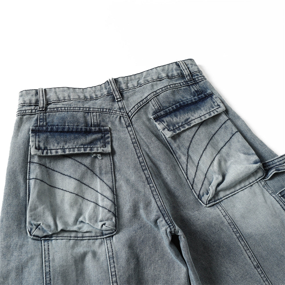 Post-Apocalyptic Vintage Distressed Denim Trousers