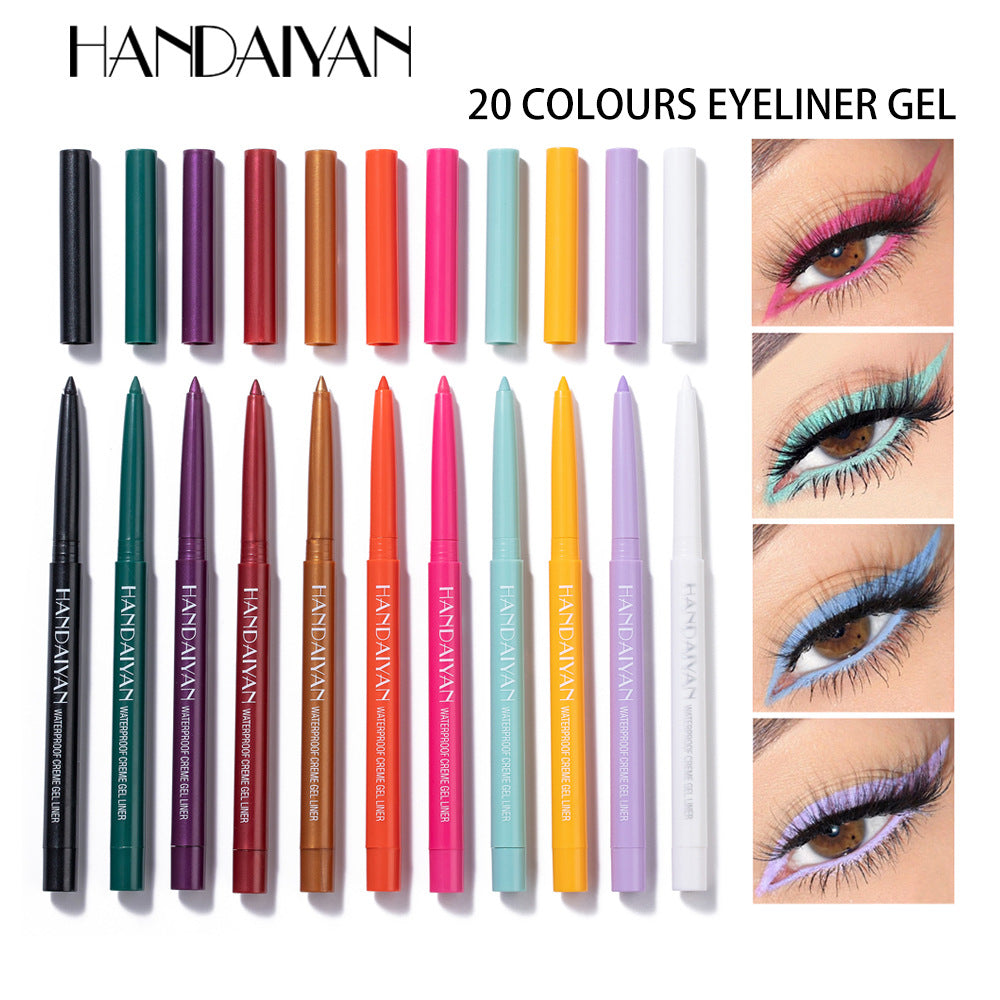20 Pack Quick-Drying Waterproof Eyeliner Gel Pens