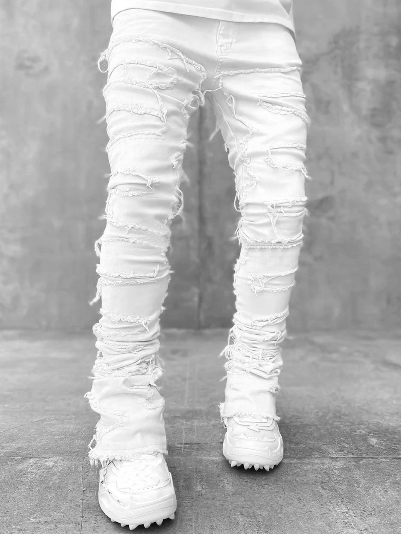 Men's Harajuku Style Denim Straight Leg Pants