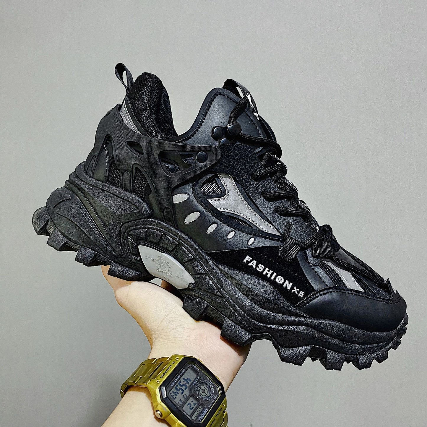 Harajuku Style Men's Luminous Thick Soled Sneakers