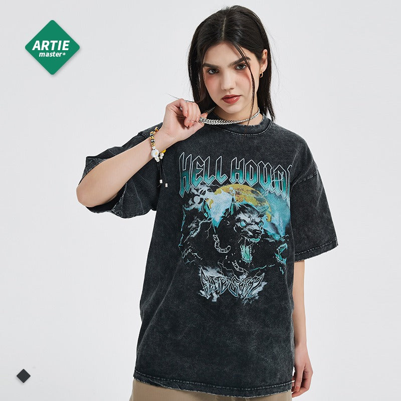 Harajuku Style Distressed Trendy Brand T-Shirt for Men