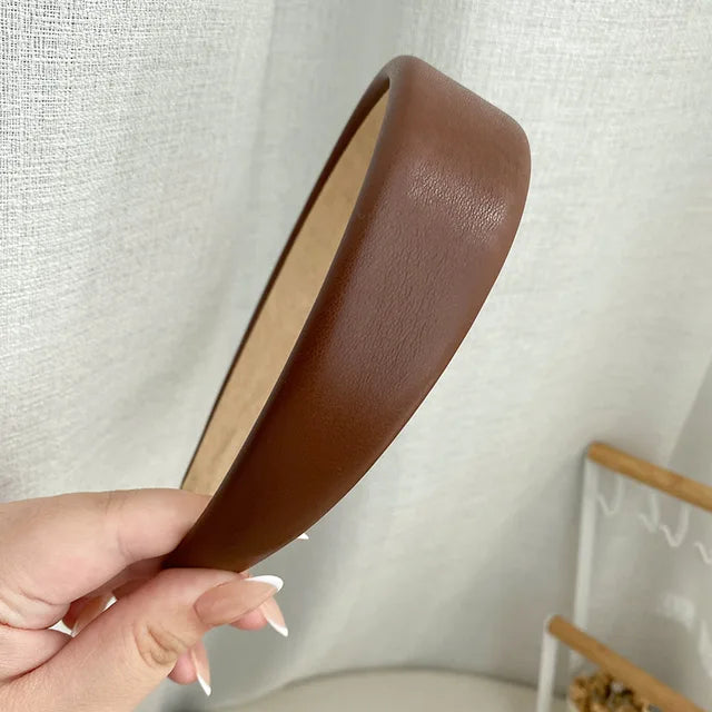 Minimalist Korean PU Headband – Versatile Hair Accessory