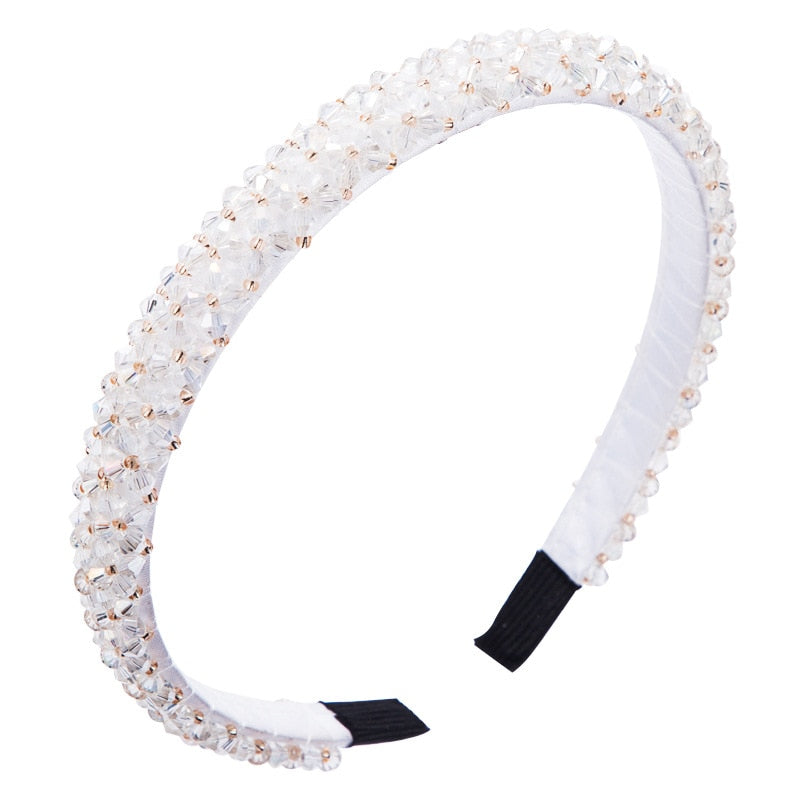 Red Thin Sponge Pearl Headband