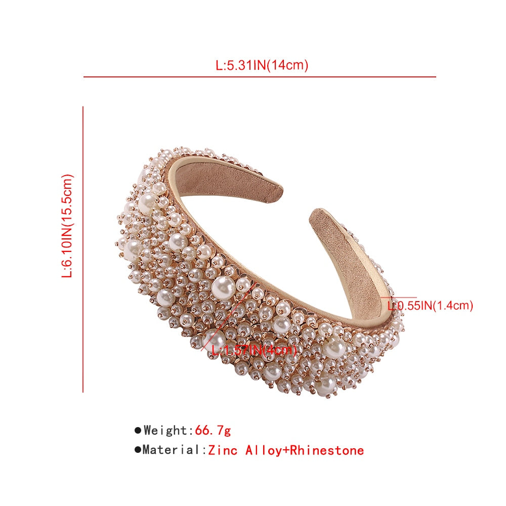 Elegant Handmade Imitation Pearl Hairband