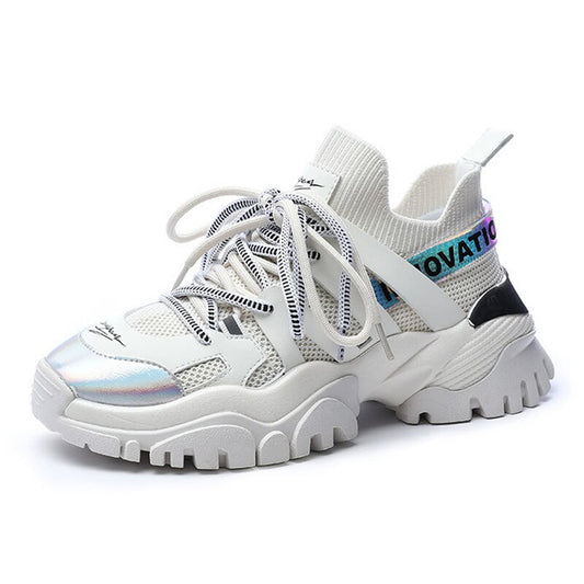 Harajuku Style Tennis Platform Wedge Shoes for Women