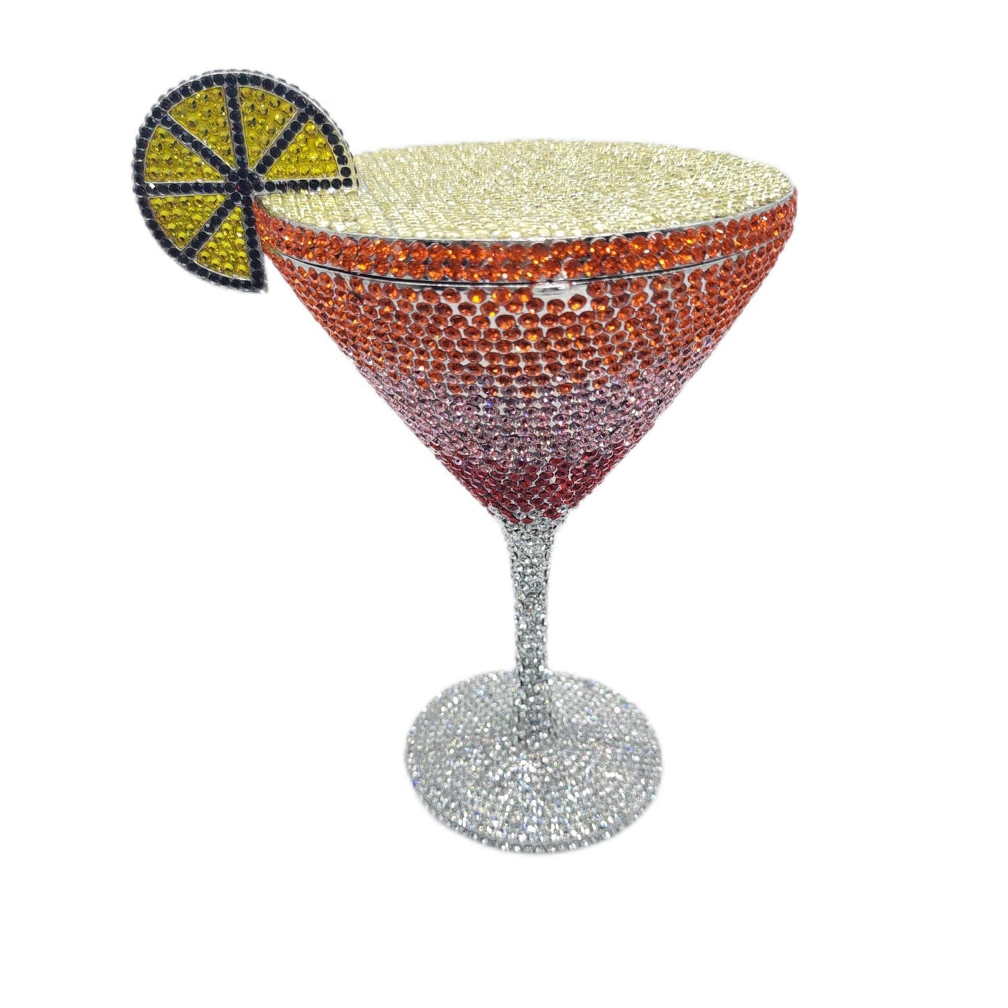 Diamond Studded Cocktail Tall Cup Handheld Bag