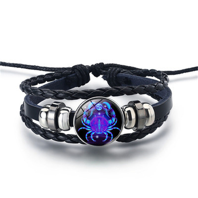 Glow in the Dark 12 Constellations Zodiac Sign Bracelet