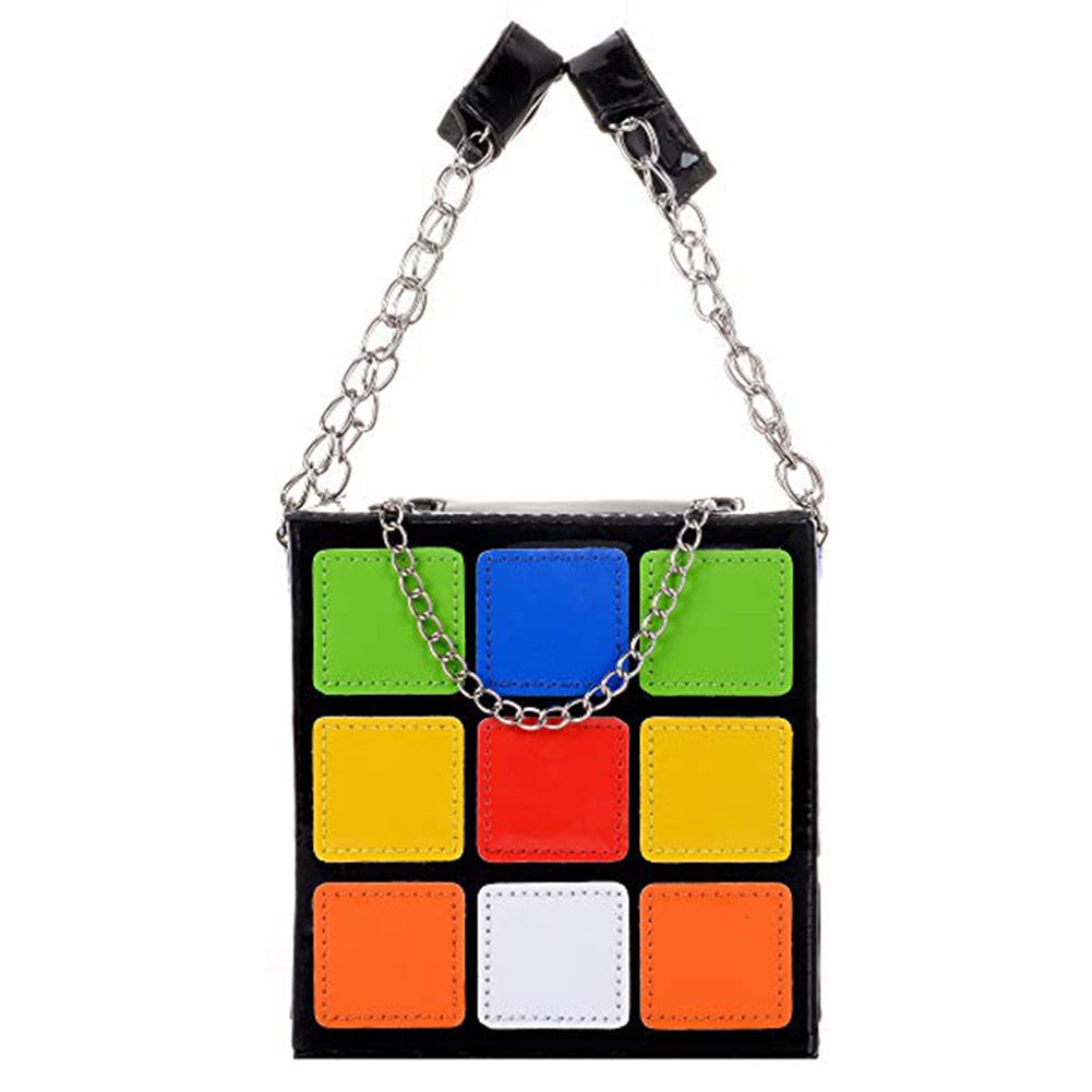 Chic Rubik's Cube Handbag – Harajuku Style Tote for Women