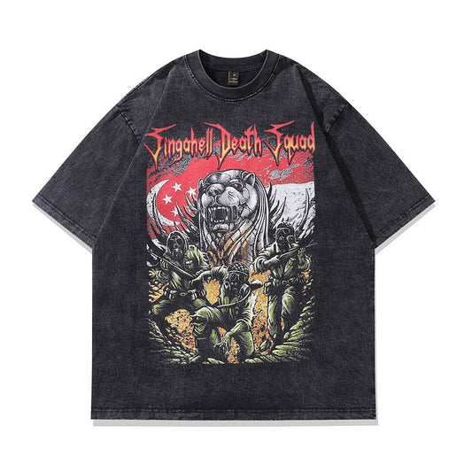 Harajuku Style Loose Fit Graphic T-Shirt for Men