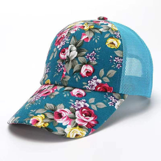 Floral Peony Baseball Cap - Harajuku Style