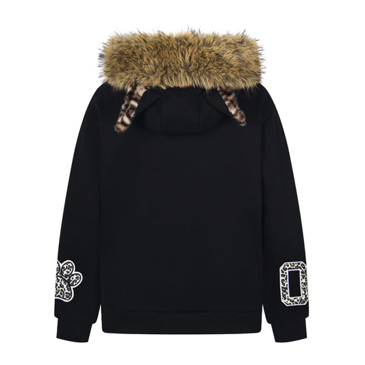 Mao Collar Hooded Jacket