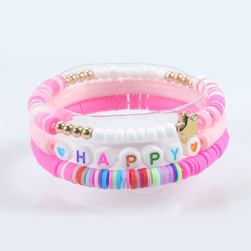 Colorful Harajuku Style Beaded Bracelet Set