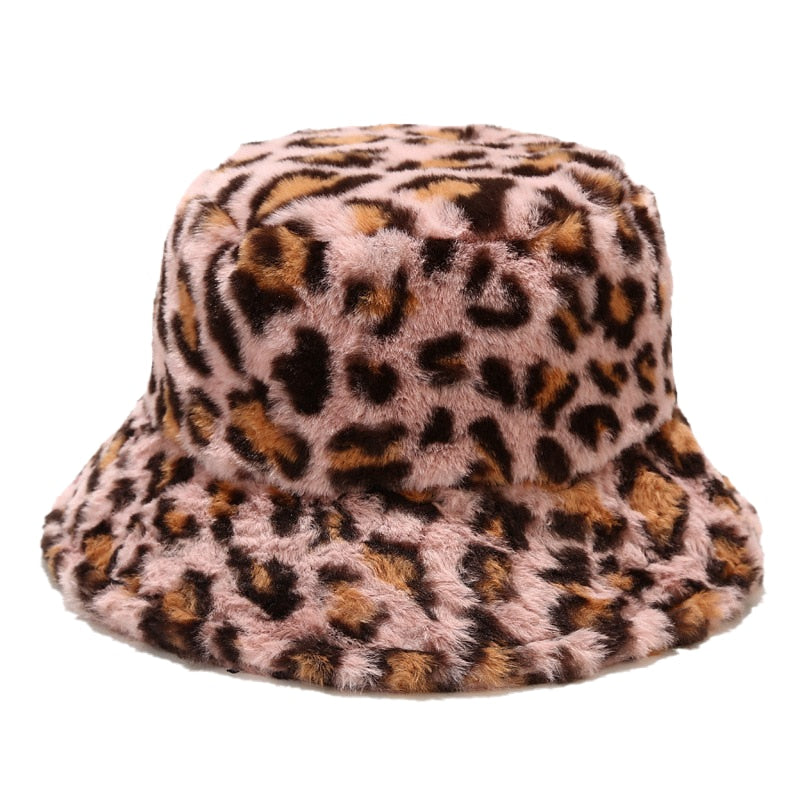 Camouflage Faux Fur Bucket Hat - Warm & Stylish Fisherman Hat