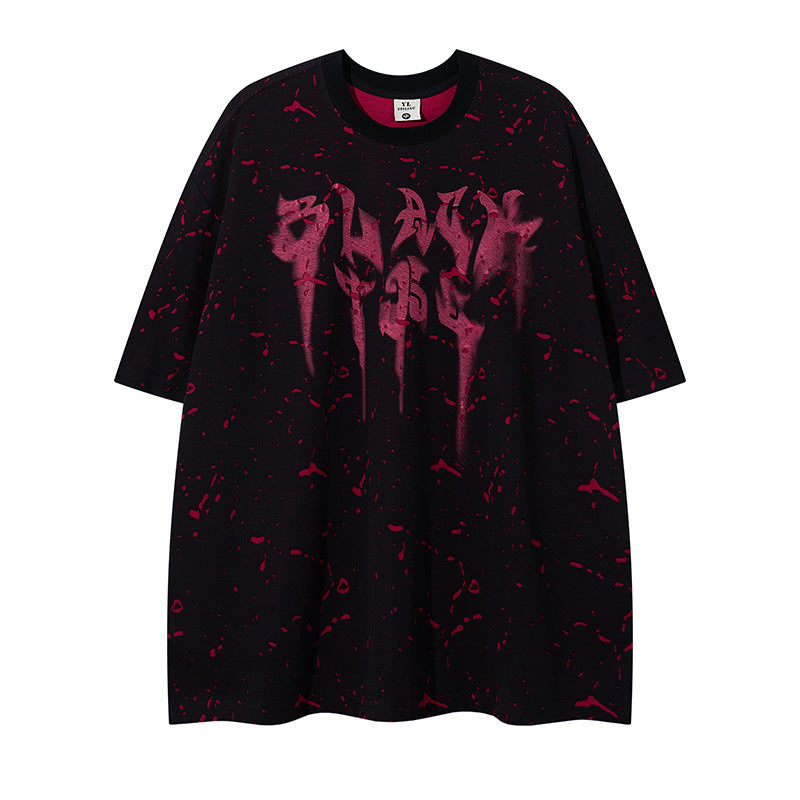 Retro Burnout Unique Design Short Sleeve T-Shirt