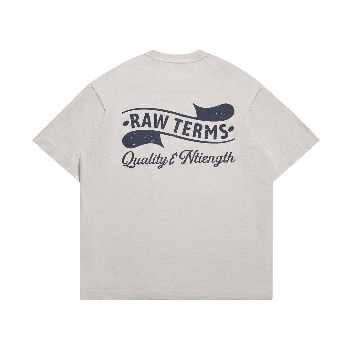 Washed Distressed Mottled Print Loose Casual Tee