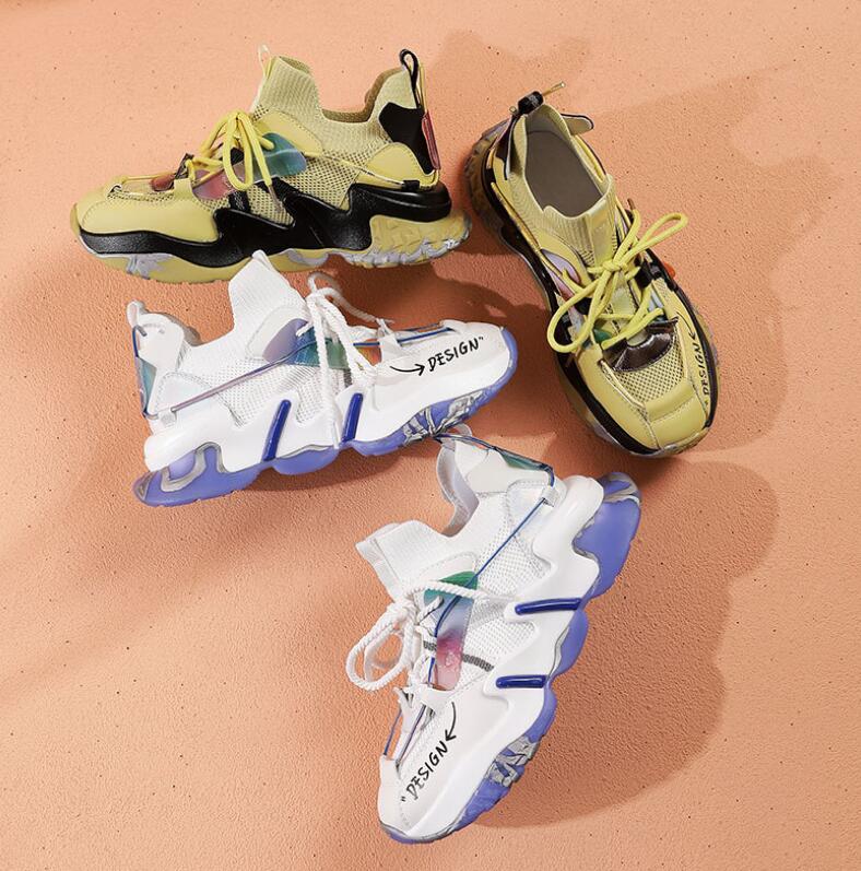 Breathable Lightweight Flat Platform Sneakers for Women