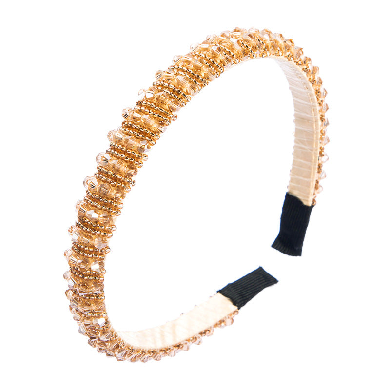 Handmade Crystal Edge Hair Band - Harajuku Style