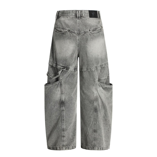 Punk Distressed Denim Pants - Harajuku Style