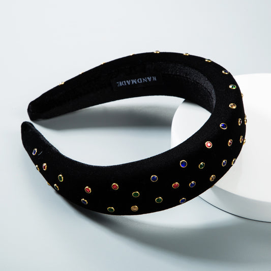 Thickened Sponge Gold Velvet Cloth Headband