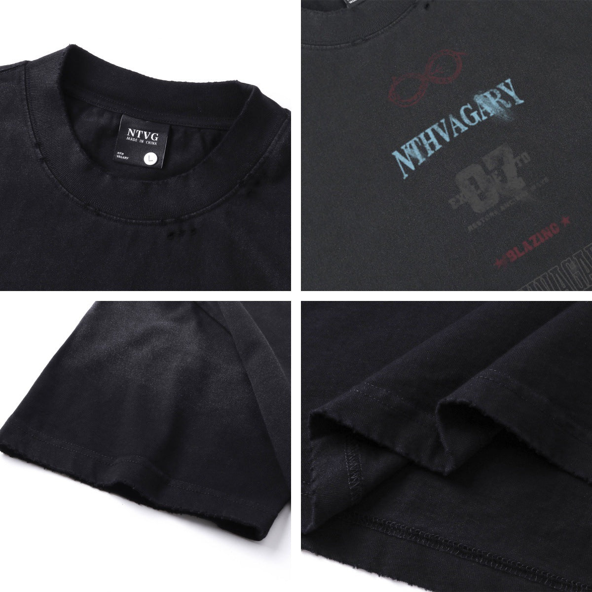 Harajuku-Inspired Half-Spray Letter Print Tee for Men