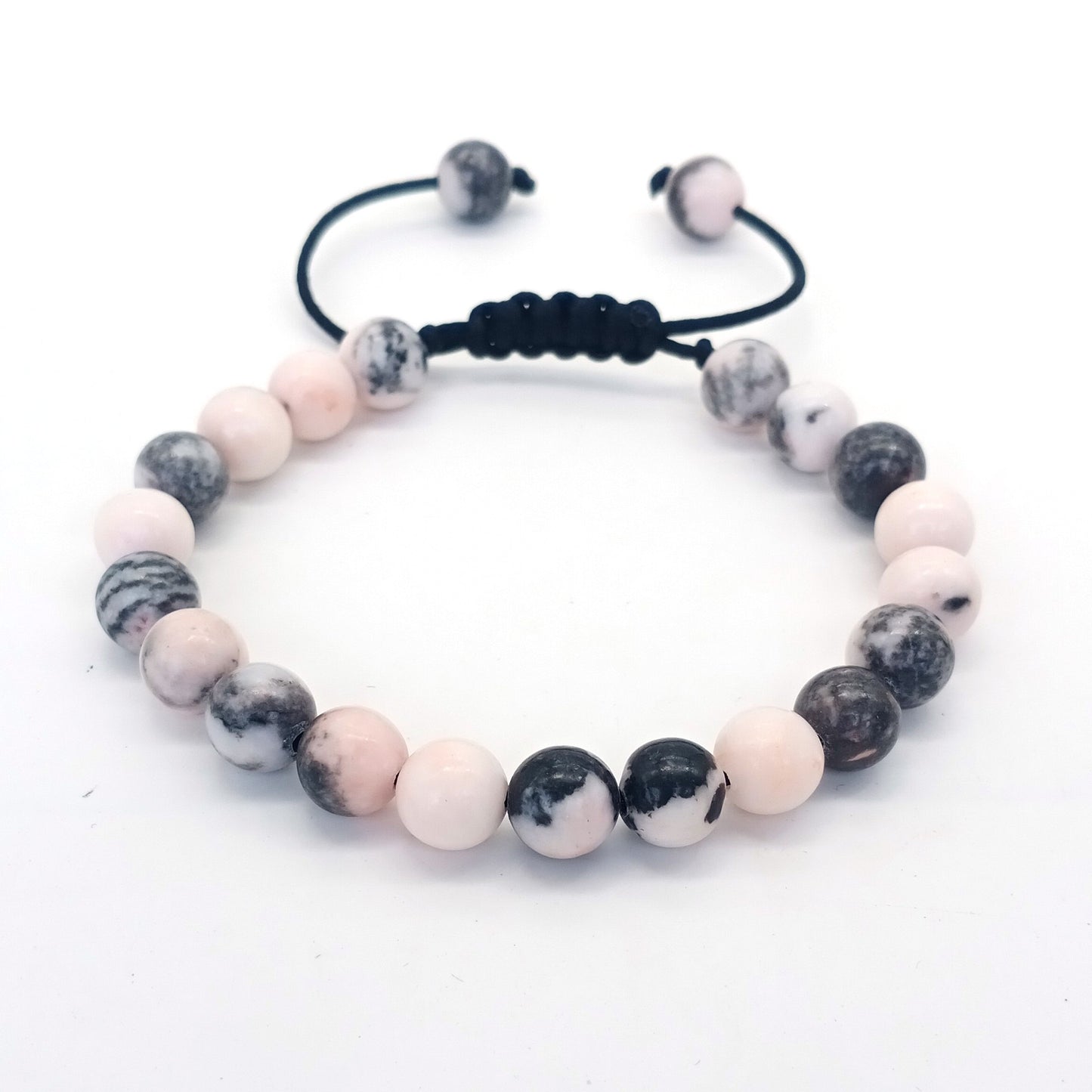 8mm Tiger Eye Stone Beads Bracelet - Adjustable & Braided