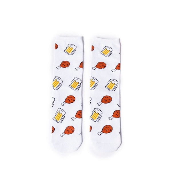 Cute Cartoon Food Socks - Banana, Avocado & More