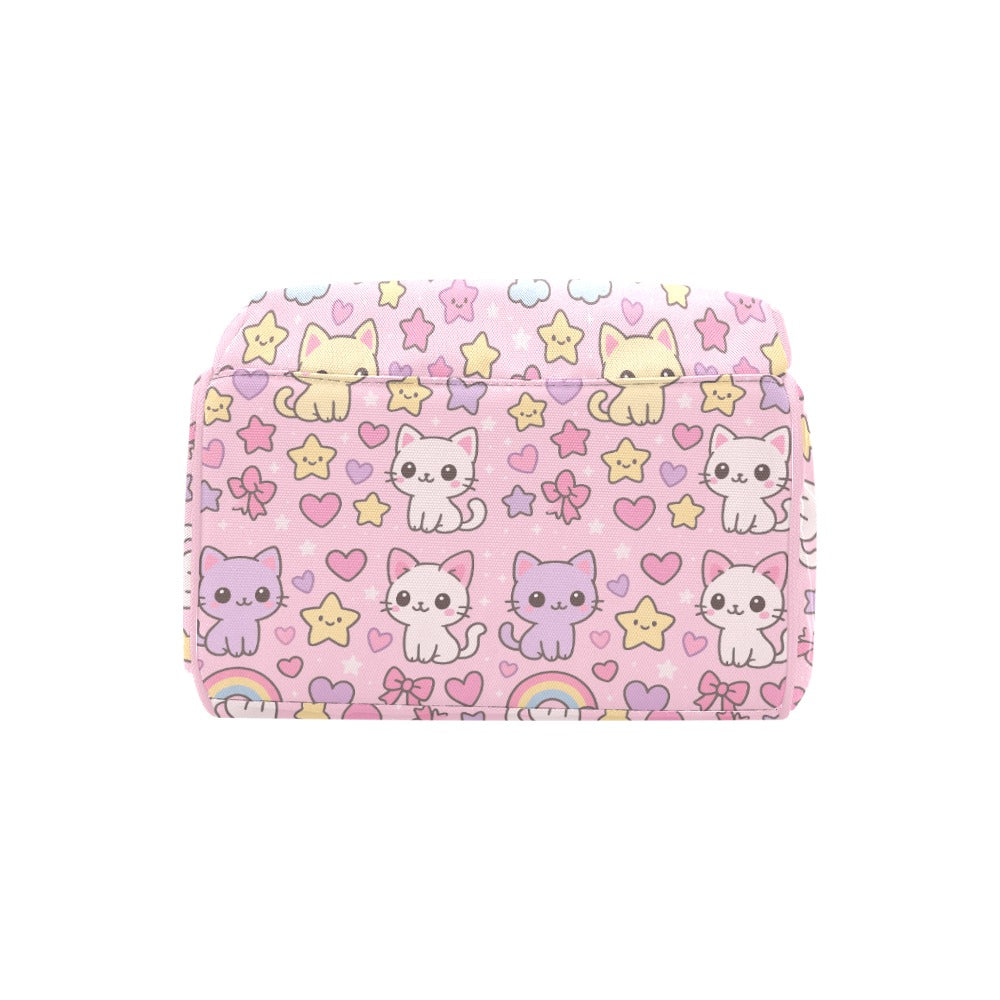 Cartoon Cat Rainbow Harajuku Kawaii Multi-Function Backpack