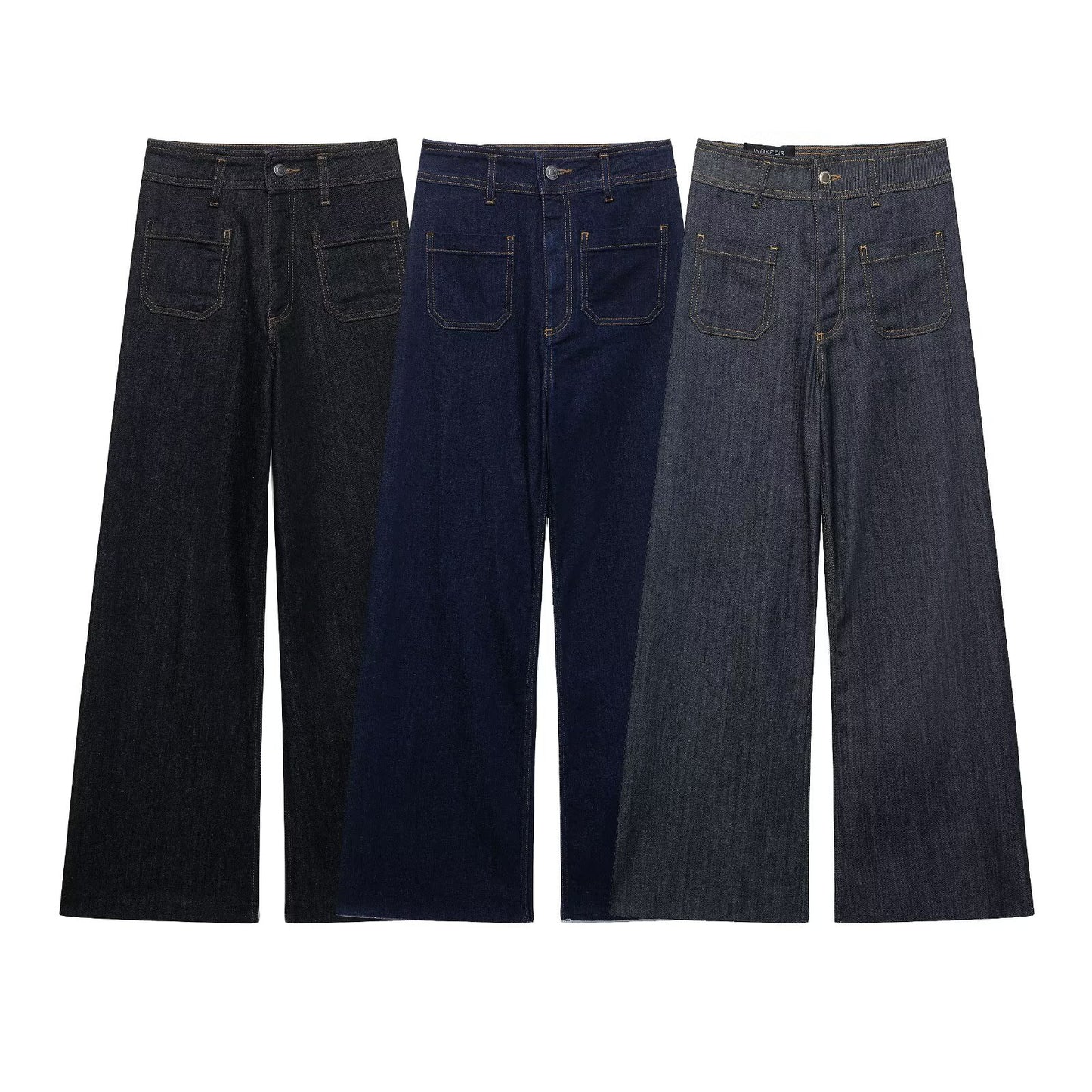 Versatile High Waist Wide Leg Jeans for Women