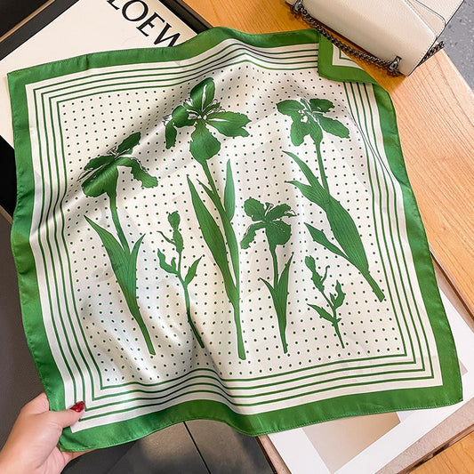 Playful Mulberry Silk Square Scarf for Women