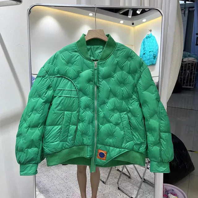 Harajuku Style Casual White Duck Down Jacket